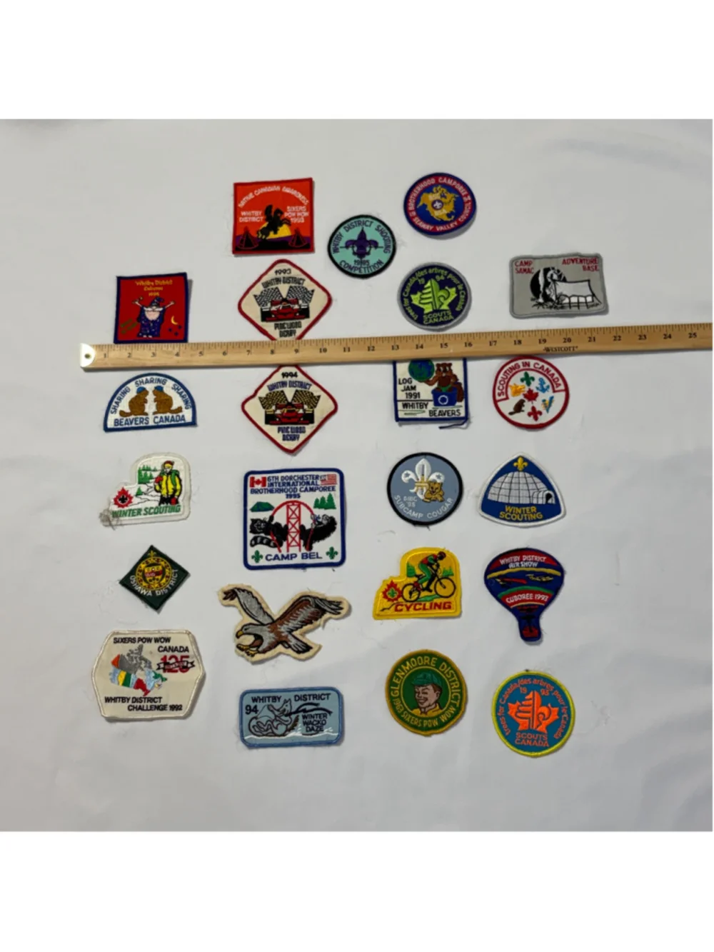 Vintage Scouts Canada Whitby District Patch Lot Camporee Cuboree Beaver Cub